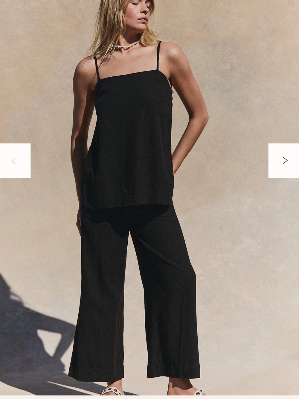 Free people Sightseer linen set size XL